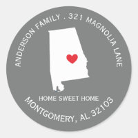 ALABAMA State | New Home Address Label Sticker