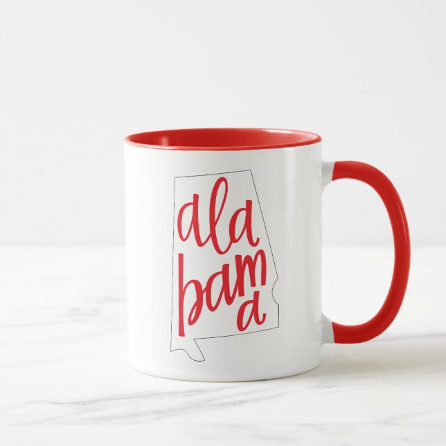 Alabama State Outline Mug (Right)