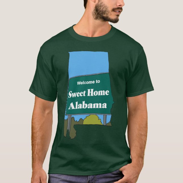 Alabama state outline Oversized T-Shirt (Front)