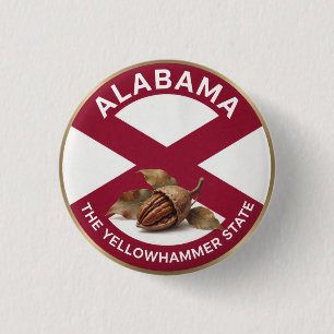 Alabama State Pride 🥜 Peanut Emblem 3 Cm Round Badge