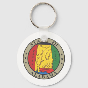 Alabama State Seal Key Ring