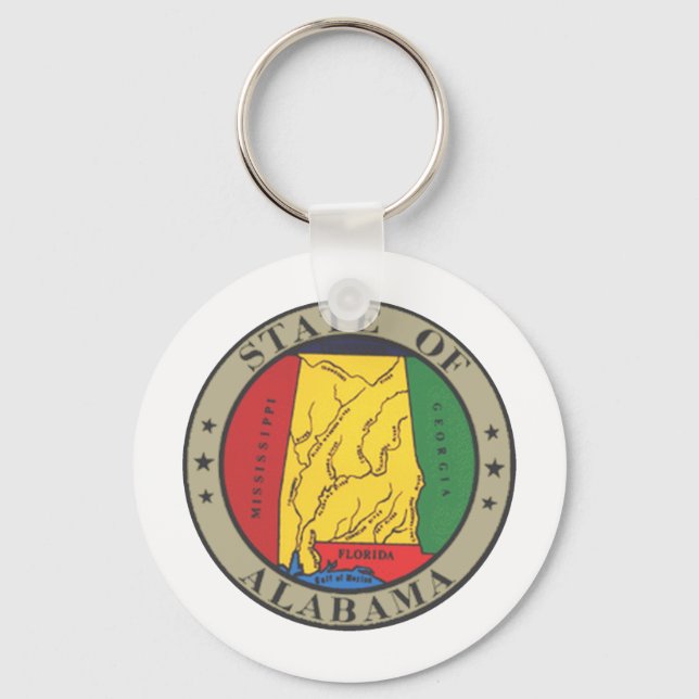 Alabama State Seal Key Ring (Front)