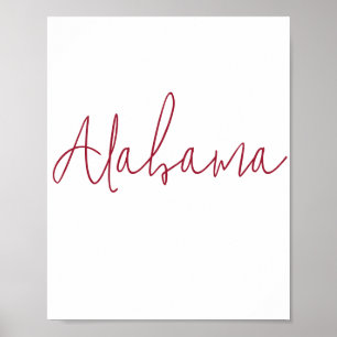 Alabama State Souvenir Poster