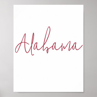 Alabama State Souvenir Poster
