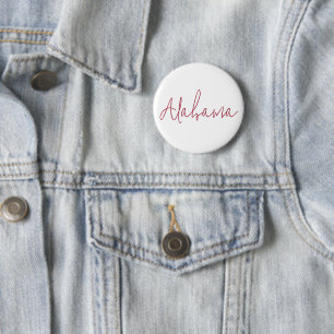 Alabama State Travel Souvenir Gift 6 Cm Round Badge