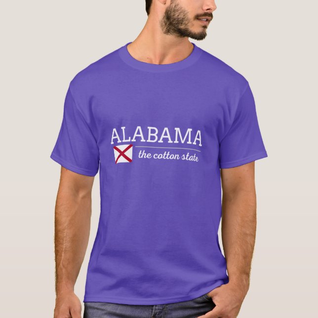 Alabama State with Flag Oversized T-Shirt (Front)