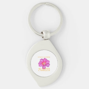 Alabama Territory Flower Camellia Sasanqua Key Ring