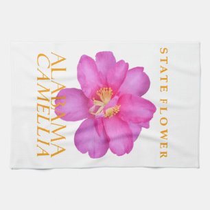 Alabama Territory Flower Camellia Sasanqua Tea Towel