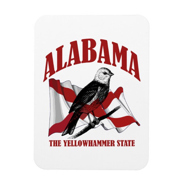 Alabama,The Yellowhammer State Magnet (Vertical)
