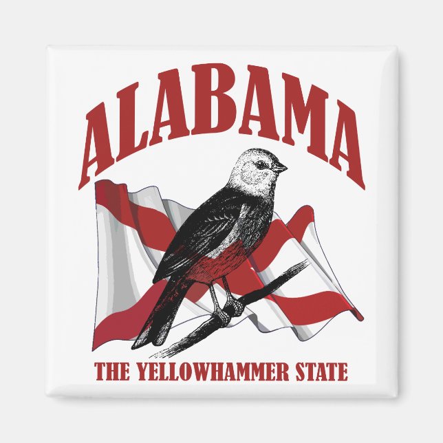 Alabama,The Yellowhammer State Magnet (Front)