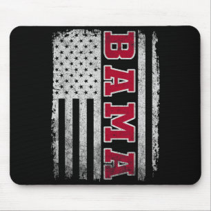 Alabama Throwback Patriotic Flag Design For Men Wo Mouse Pad
