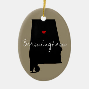 Alabama Town Ceramic Tree Decoration