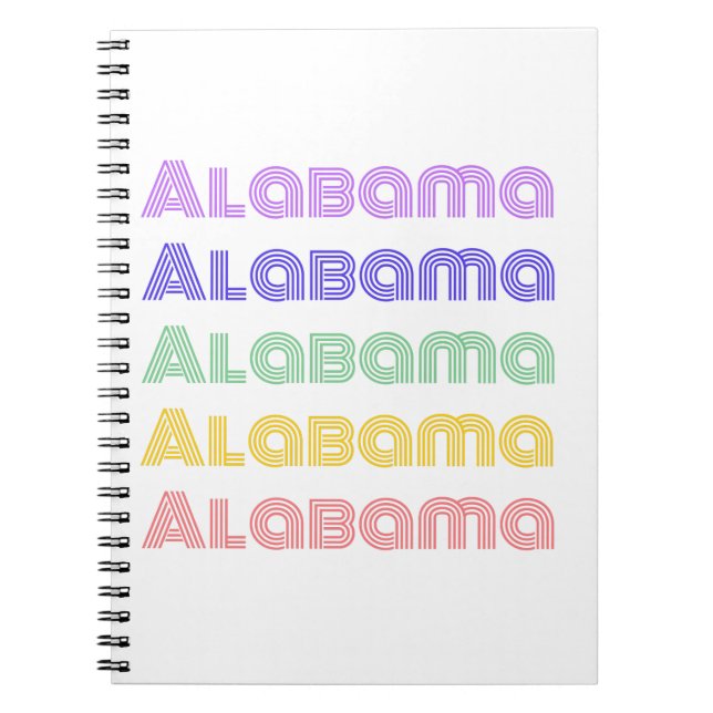 Alabama Typography Notebook (Front)