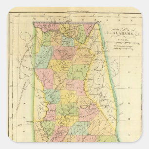Alabama US Square Sticker