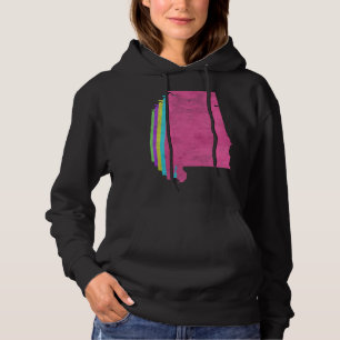 Alabama USA 80s Colors 1980s Hoodie
