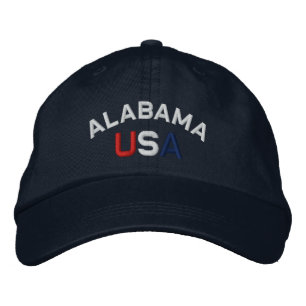 Alabama USA Embroidered Navy Blue Hat