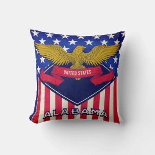 Alabama USA Flag Cushion
