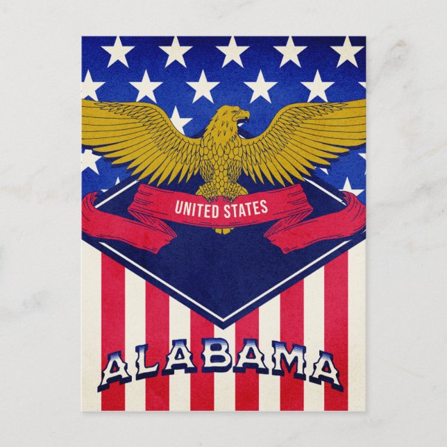 Alabama USA Flag    Postcard (Front)