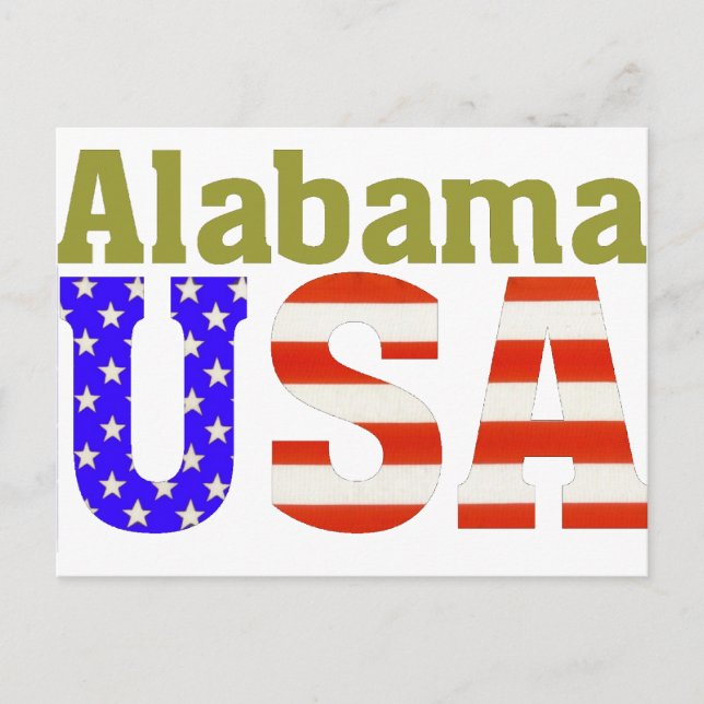Alabama USA! Postcard (Front)