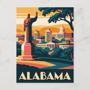 Alabama USA Southern History And Coastal Travel 🧭 Postcard