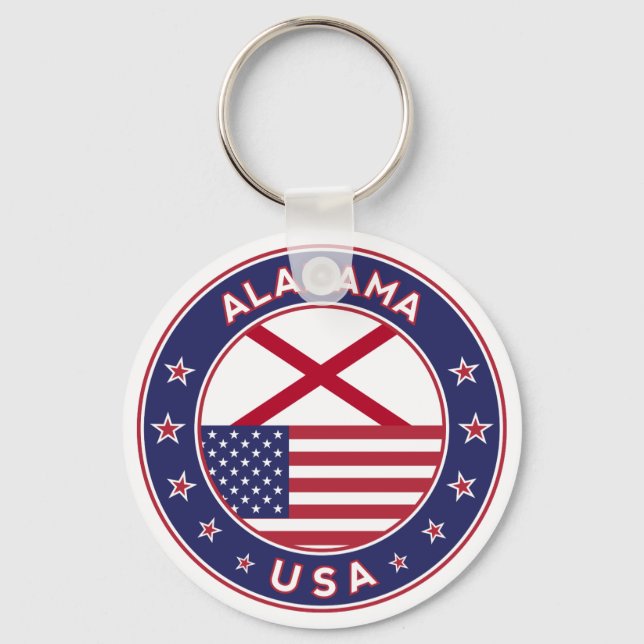 Alabama, USA States, Alabama Key Ring (Front)