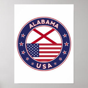 Alabama, USA States, Alabama Poster