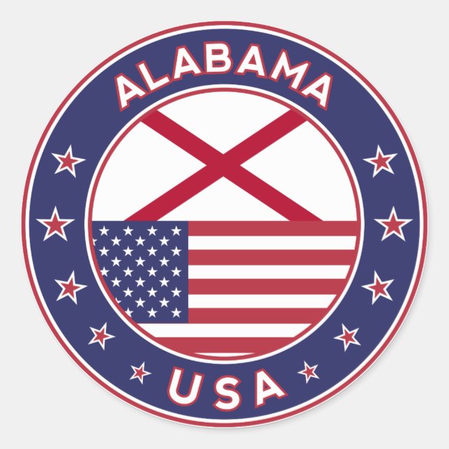 Alabama, USA States, Alabama sticker (Front)