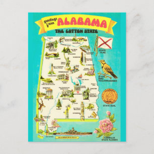 Alabama Vintage Postcard