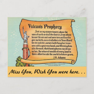 Alabama, Vulcan's Prophecy Postcard