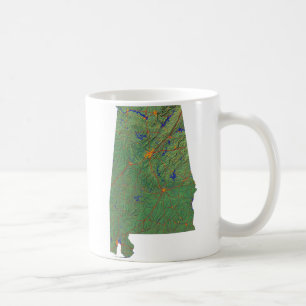 Alabaman Flag + Map Mug