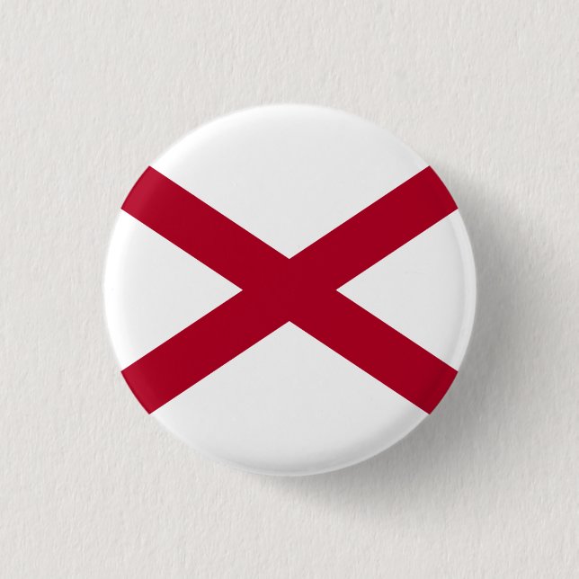 Alabamian Flag, Flag of Alabama 3 Cm Round Badge (Front)