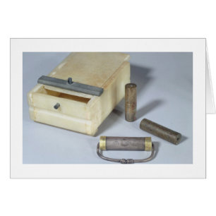 Alabaster box and bronze and silver seal cylinders