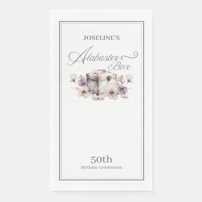 Alabaster Box Birthday  Napkin (Front)