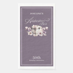 Alabaster Box Purple Birthday Napkin