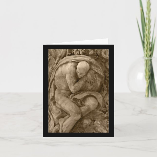 Alabaster Carving Valencia Tint Vertical Sticker  Card (Front)