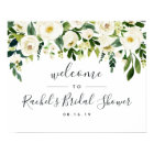 Alabaster Floral Bridal Shower Welcome