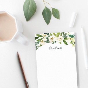 Alabaster Floral Personalised Post-it Notes