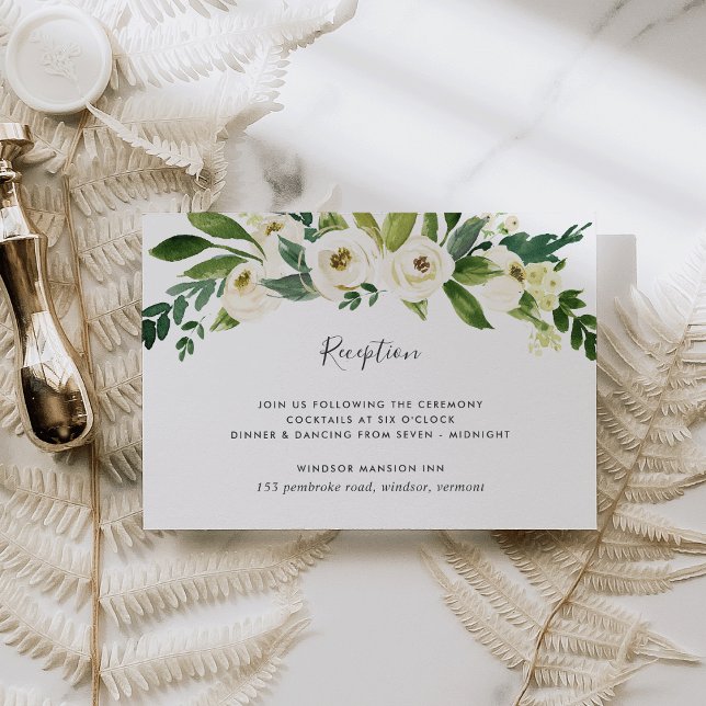 Alabaster Floral Reception Card (Creator Uploaded)