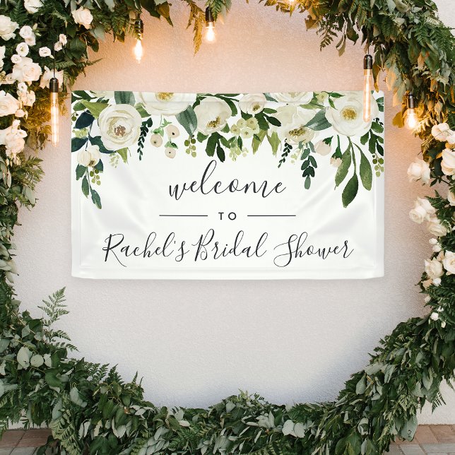 Alabaster Floral Shower Welcome Banner (Creator Uploaded)