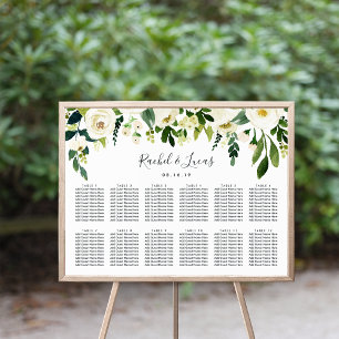Alabaster Floral Wedding Seating Chart
