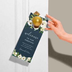 Alabaster Floral Wedding Welcome/Do Not Disturb Door Hanger