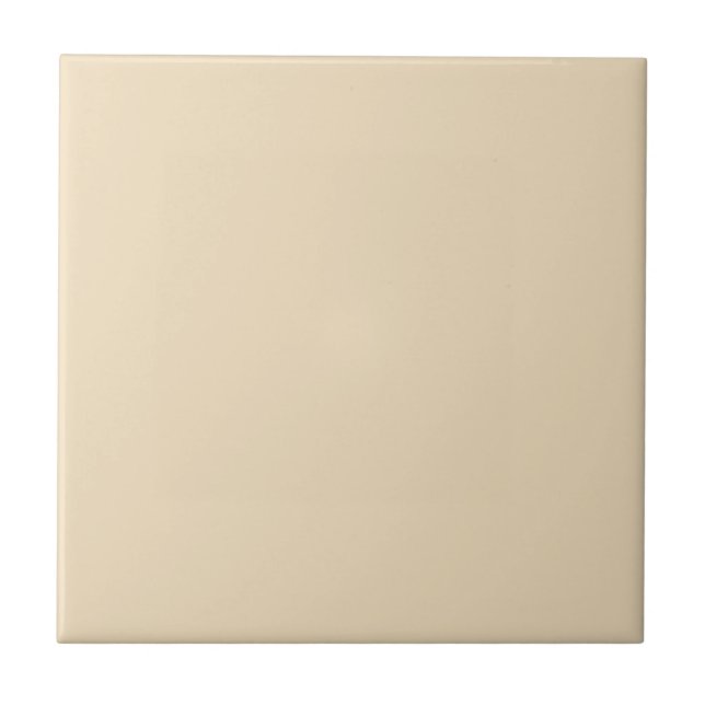 Alabaster Gleam solid colour plain creamy beige Ceramic Tile (Front)