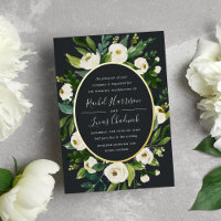 Alabaster | Green & White Floral Frame Wedding