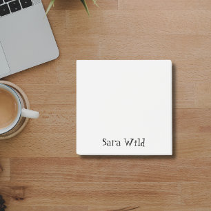 Alabaster Professional Minimalist Black Script Post-it Notes
