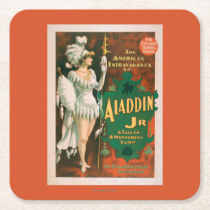Aladdin Jr. Tale of a Wonderful Lamp Theatre 2 Square Paper Coaster