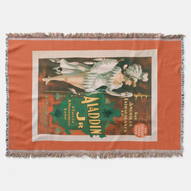 Aladdin Jr. Tale of a Wonderful Lamp Theatre 2 Throw Blanket (Front)