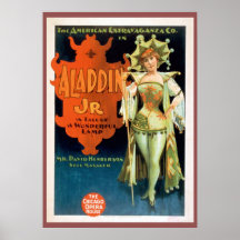 Aladdin Jr Vintage Theatre Poster