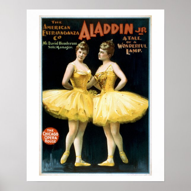 Aladdin Jr Vintage Theatre Poster (Front)