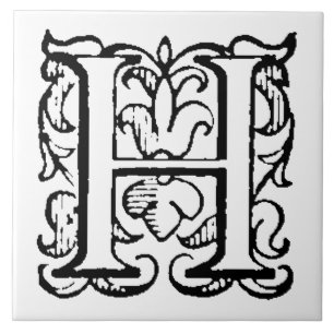 Aladdin O'Brien Capital Letter H Ceramic Tile