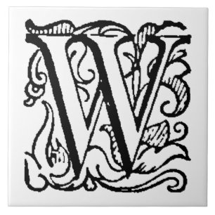 Aladdin O'Brien Capital Letter W Ceramic Tile